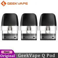 3pcs/lot Original GeekVape Q Pod 2ml Empty Cartridge 0.6ohm 0.8ohm 1.2ohm for E Cigarette Sonder Q / Wenax Q Kit