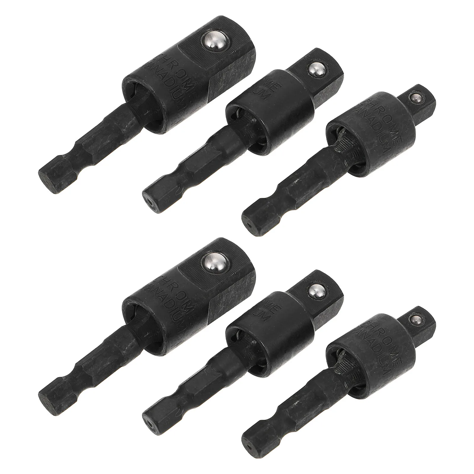 

2 set Socket Rotary Sleeve Wrench Adapter Set Durable Chrome Vanadium Steel Anti-Rust Drill Sockets for DIY Automotive Repair