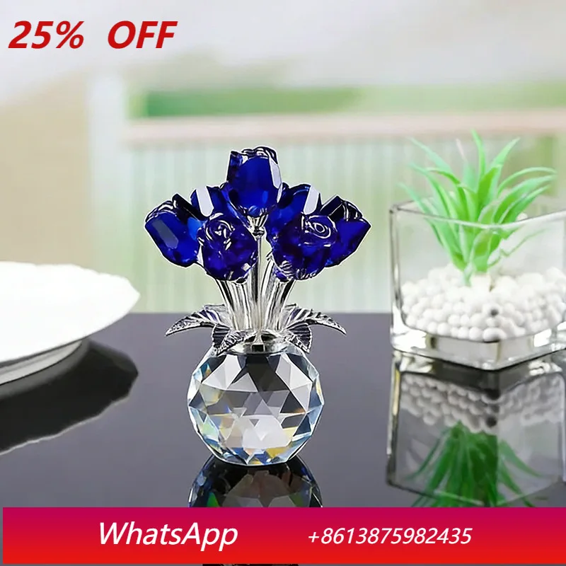 

CX glass crystal rose Qixi Festival Valentine's Day gift living room home decoration
