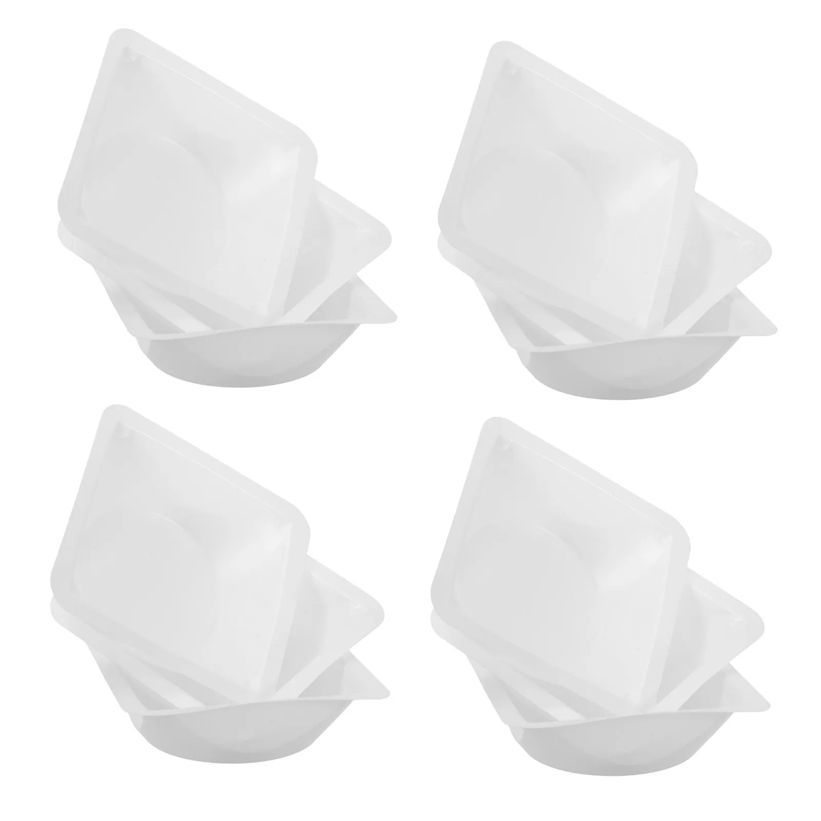 Platos de pesaje para laboratorio, recipientes cuadrados de plástico blancos para polvo, bandejas de medición reutilizables, laboratorio de análisis químico, 30 Uds.