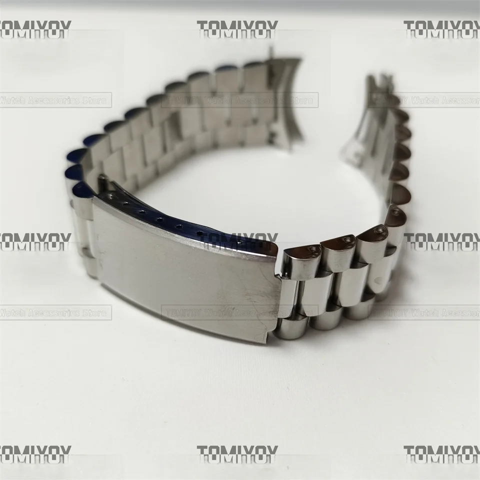 18mm 19mm 20mm 21mm 22mm Curved End Stainless Steel  President Bracelet Fit For Rolex Seiko Omega Mechanical Wristwatch