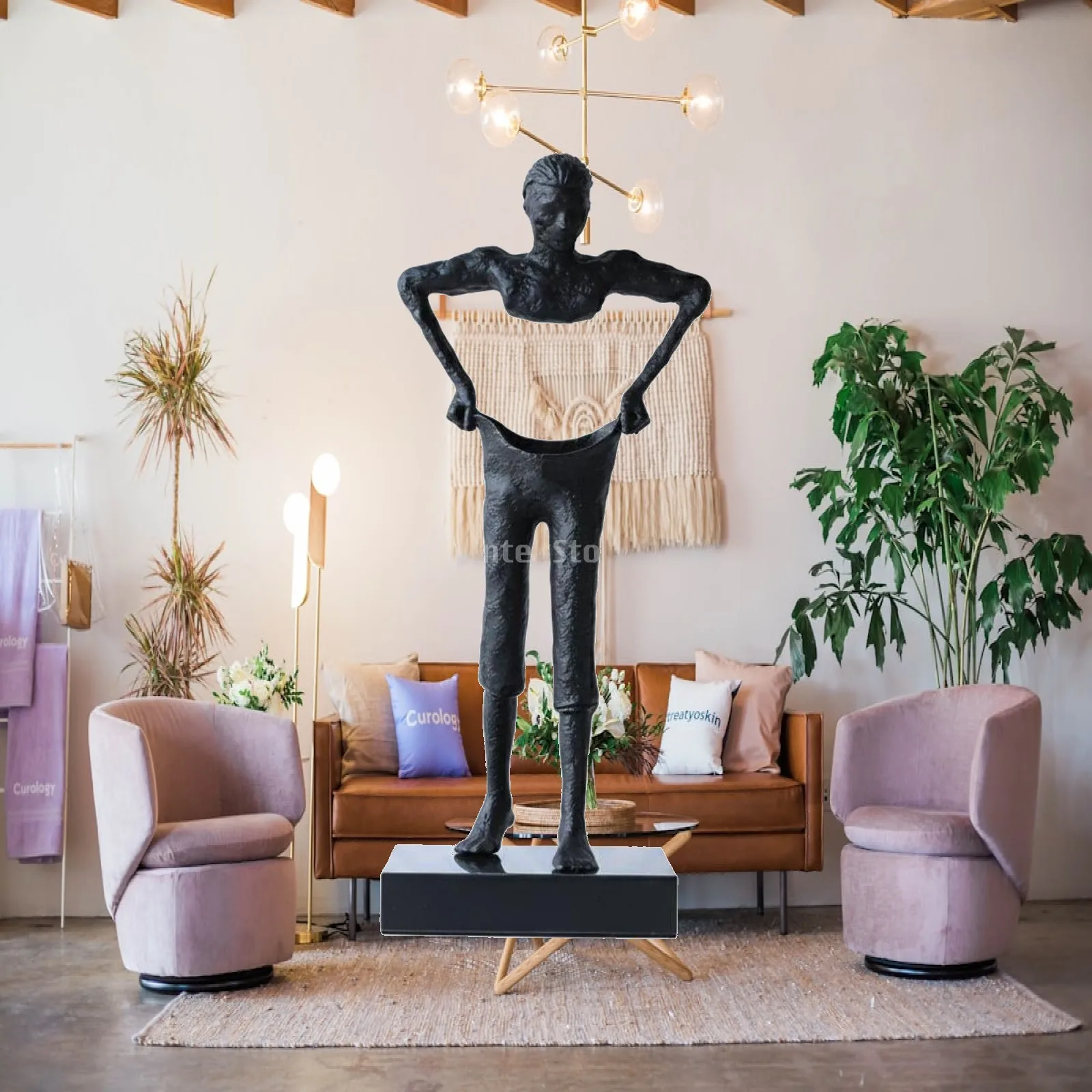 Metal Sculpture Minimalist & Design Modern Iron Art Piece Elegant for Office