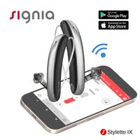 Signia Hearing Aids Styletto IX 1Pair 110dB Chargeable Bluetooth 16-48Channels Support Android IPhone for Hearing Loss