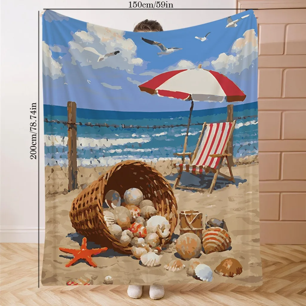 

Одеяло для пляжного отдыха - летнее одеяло с принтом из полиэстера