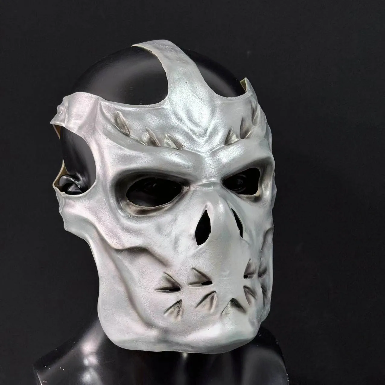 Halloween Gruseliger Totenkopf-Maske aus Naturlatex, Vollkopfmaske für Halloween-Party, Cosplay und Kostümpartys – Detail 4