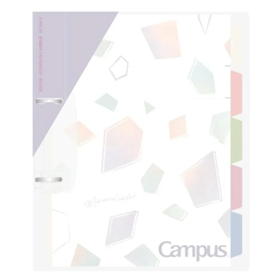

Campus Refillable Notebook, Slim 2 Ring Binder Notebook with 5 Subject Dividers, 100 Sheets Capacity. Suitable for 26 Holes Loo