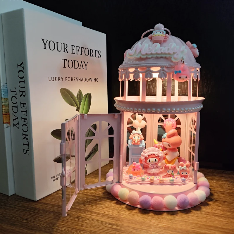 

Sanrio Kuromi My Melody Anime Figure Diy Figurine Nightlight Cinnamoroll Mini Table Lamp Kawaii Desk Decorative Child Girl Gift