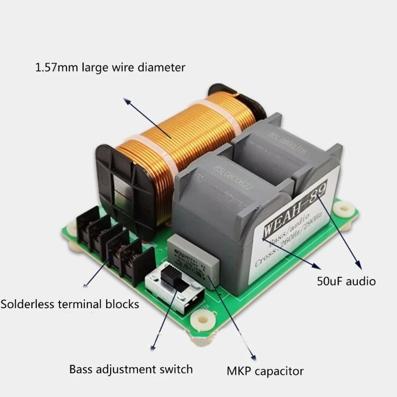 Speaker Frequency Divider Module Bass Hi-Fi Crossover Filter Distributor Board for DIY Speaker