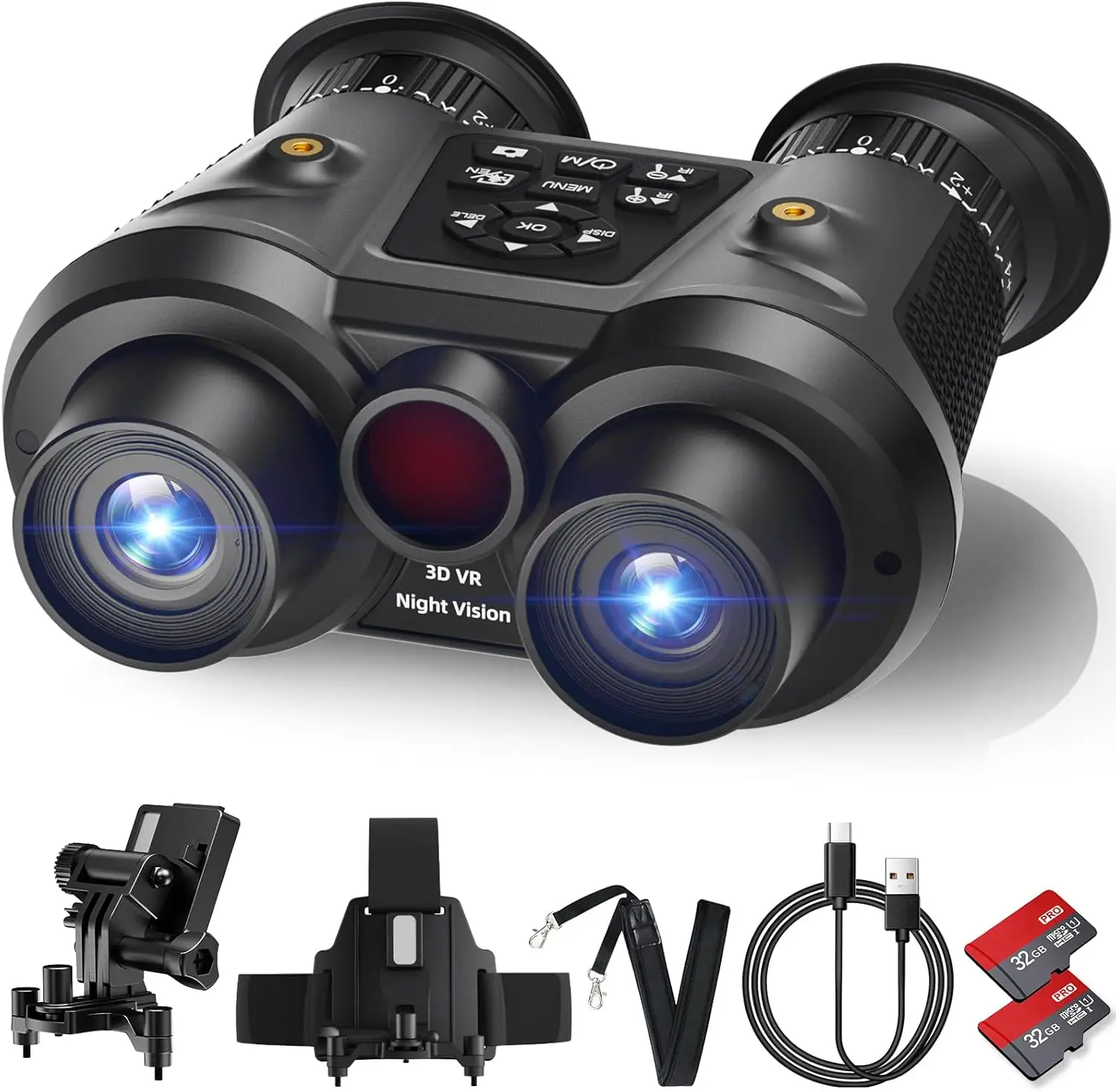 

Head-Mounted Binoculars with Dual Objectives for Naked Eye Viewing3DNight vision instrument8KCan take photos3DPhotos and Videos