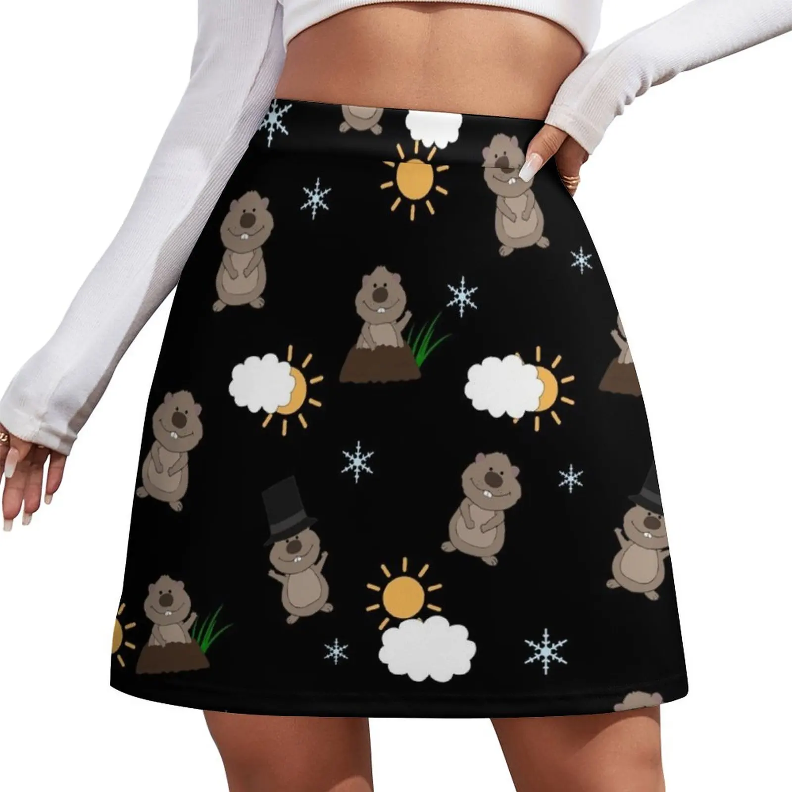 

Groundhog Day Pattern Mini Skirt night club outfits clothing women summer 2026 Short women′s skirts