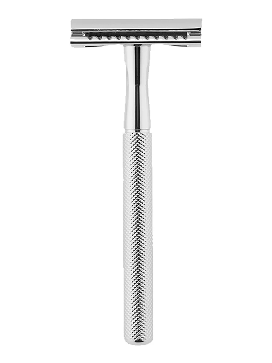 

Винтажный набор безопасных бритв с двойным лезвием для мужчин, подарочный набор для ручной бритвы с подставкой, 10 лезвий и щетка | Классическое влажное бритье из нержавеющей стали