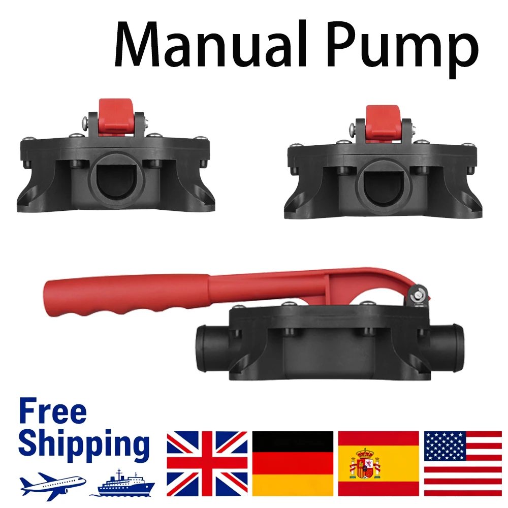 Marine Lifeboat Manual Hand Pump Corrosion Resistant Diaphragm Sewage Water Drainage with Hose for Emergency Survival Kit