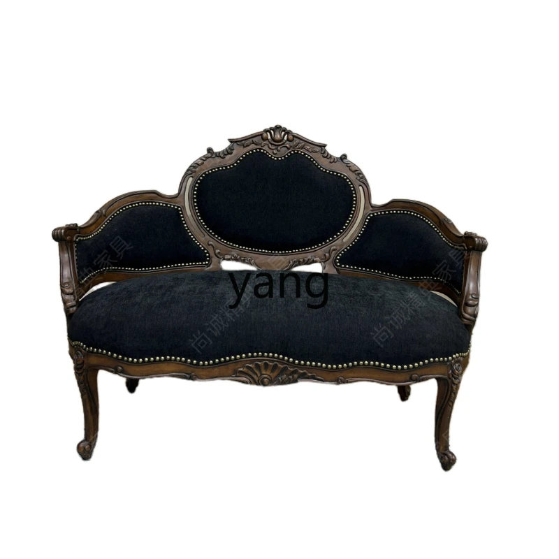 

CX solid wood fabric carved sofa small apartment villa high-end sofa