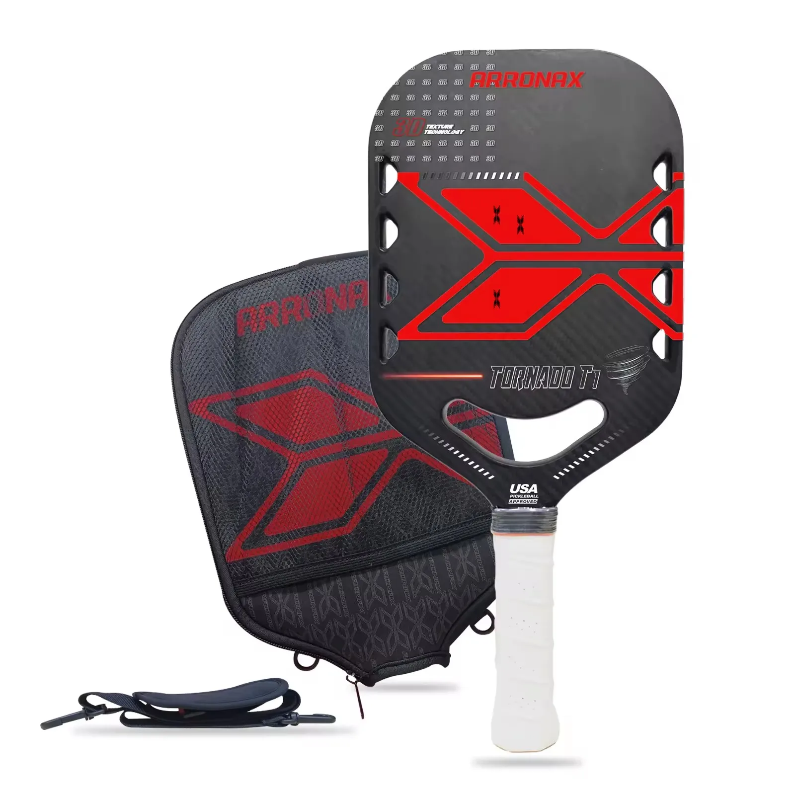 2024 Arronax Air Dynamic Throat Texture 3D 18K Pickleball Paddle USAPA Approval Exclusive patent