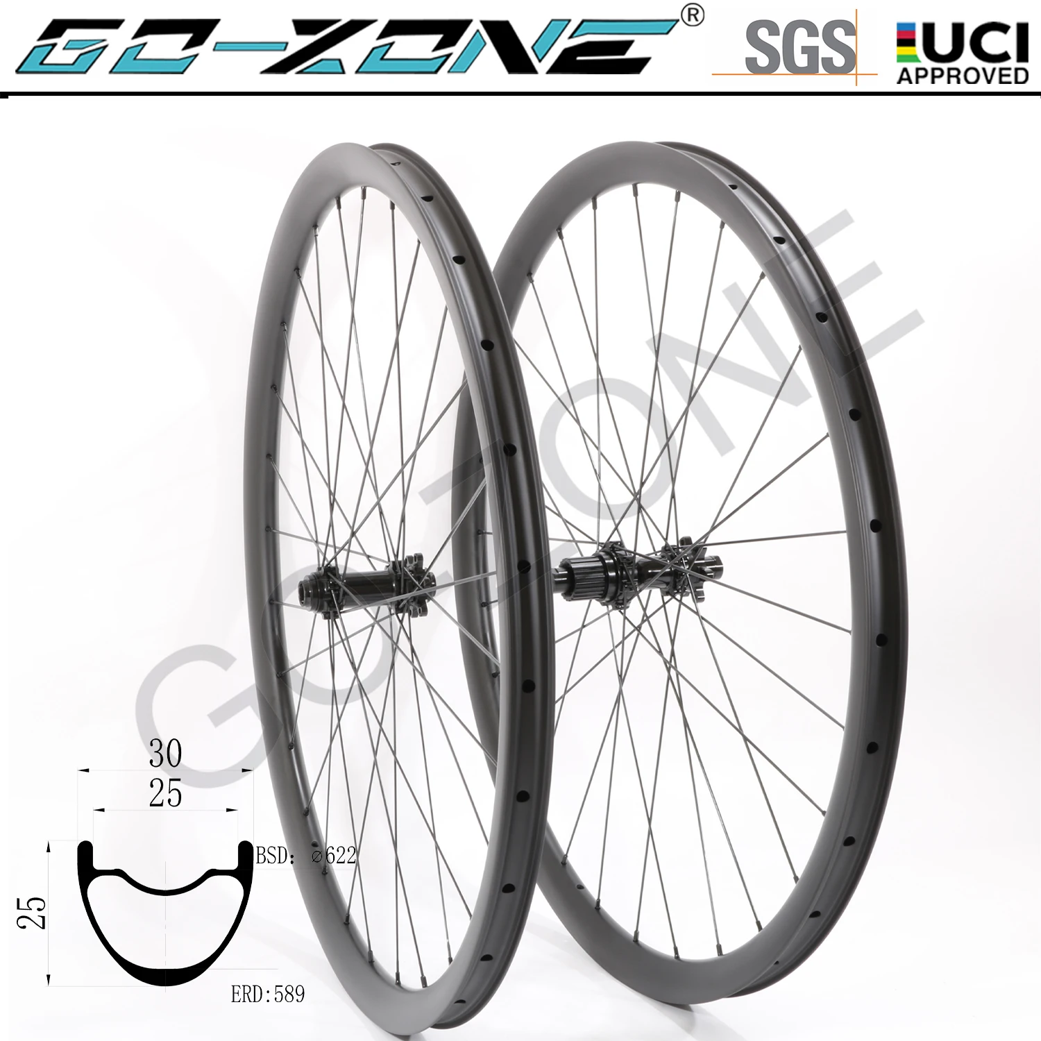 

Super Light Carbon MTB Wheelset 29 Tubeless 30x25mm Thru Axle / Quick Release / Boost UCI Approved Mountain Bike Wheels