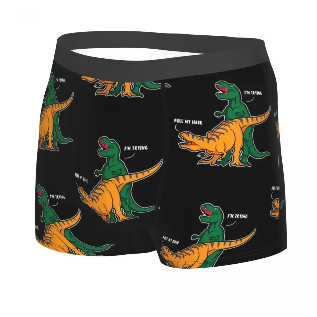 T-Rex Man\'s Boxer Briefs Underwear Dinosaurs Highly Breathable High Quality Sexy Shorts Gift Idea