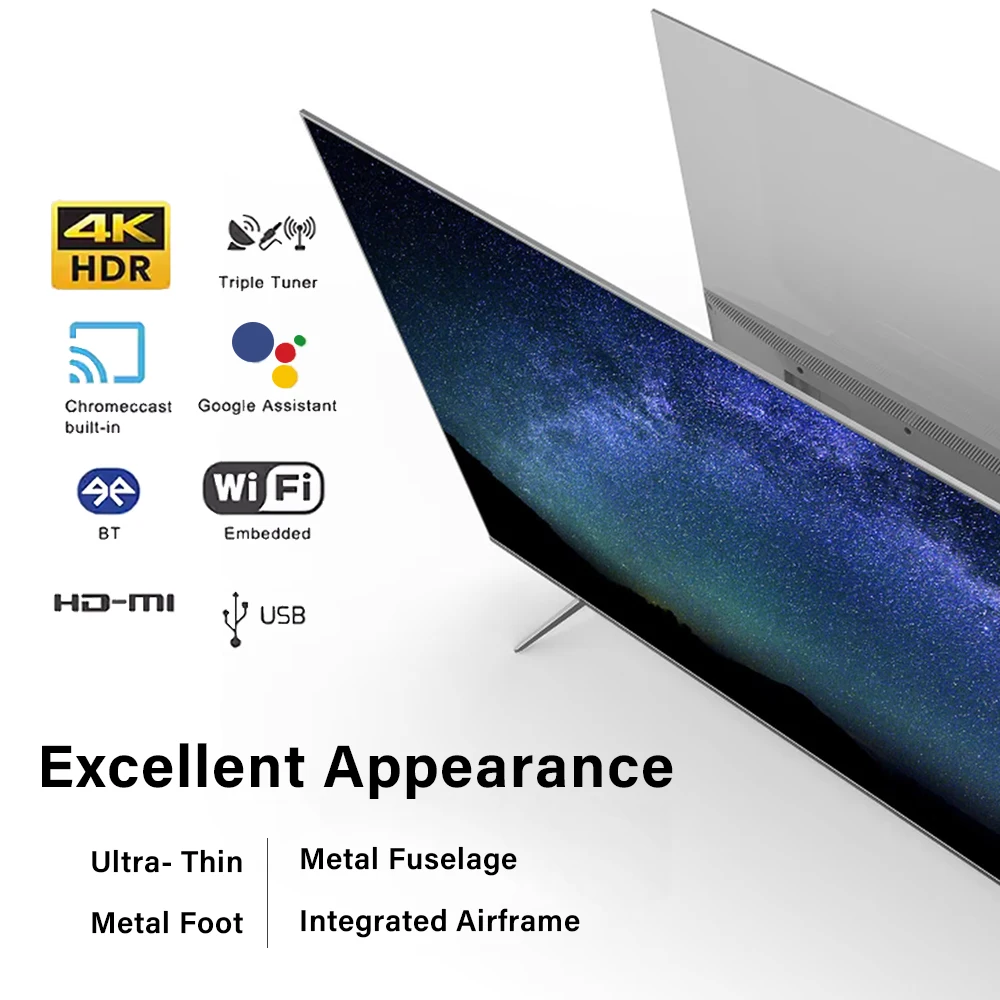 Newest High Quality 55 65 Inch Ultra Thin Smart OLED TV with DVB-T2/S2T2 4K Resolution with Wifi OLED Televisores Inteligentes