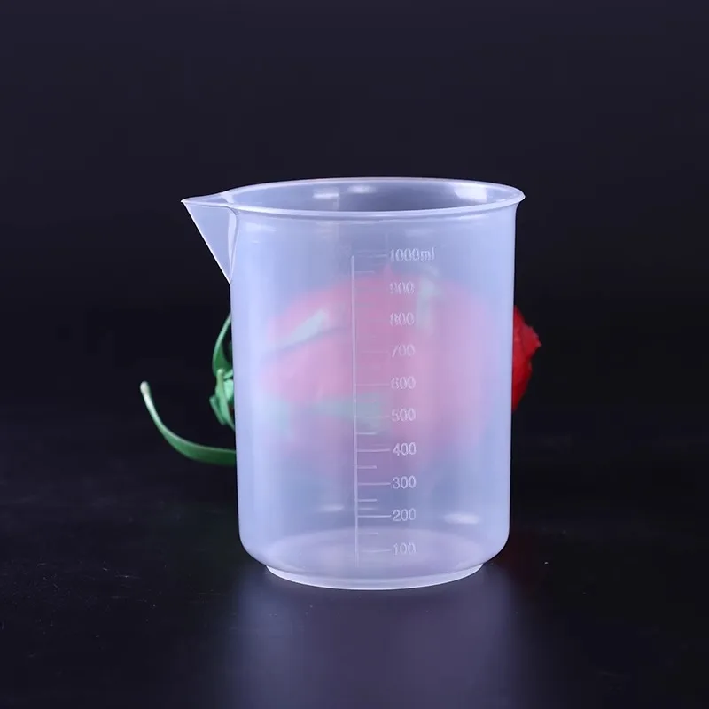 Measuring Cup Transparent Plastic Laboratory Beaker Graduated Liquid Jug Cup Kitchen Baking Cooking Measurement Scale Container