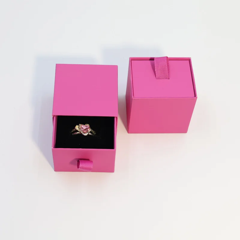 50-個-5x5x4cm-黒紙引き出しジュエリーボックスファッションミニマリストリングイヤリングネックレスギフト包装ボックス中小企業向け