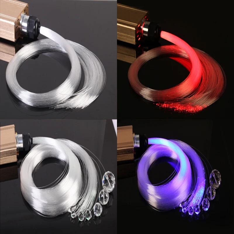 Diameter 0.75mm 1mm LED Fibre Optic Light Colour Changing Decorative 3D Mirror Light Water Curtain Light Drop Light Indoor Car