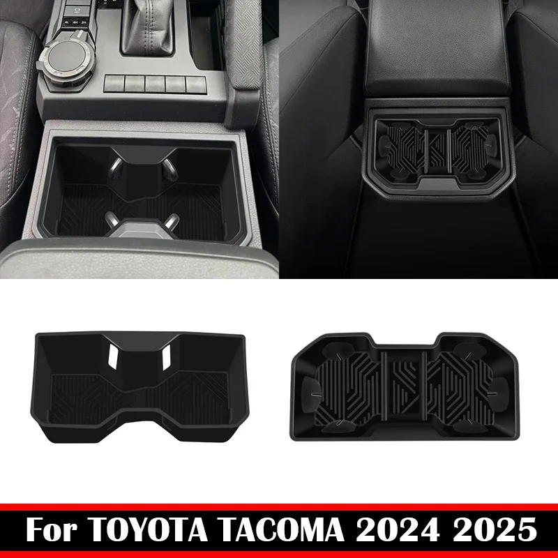 For TOYOTA TACOMA 2024 2025 center conlose front rear water cup holder cover storage box Protective Cover interior accessories