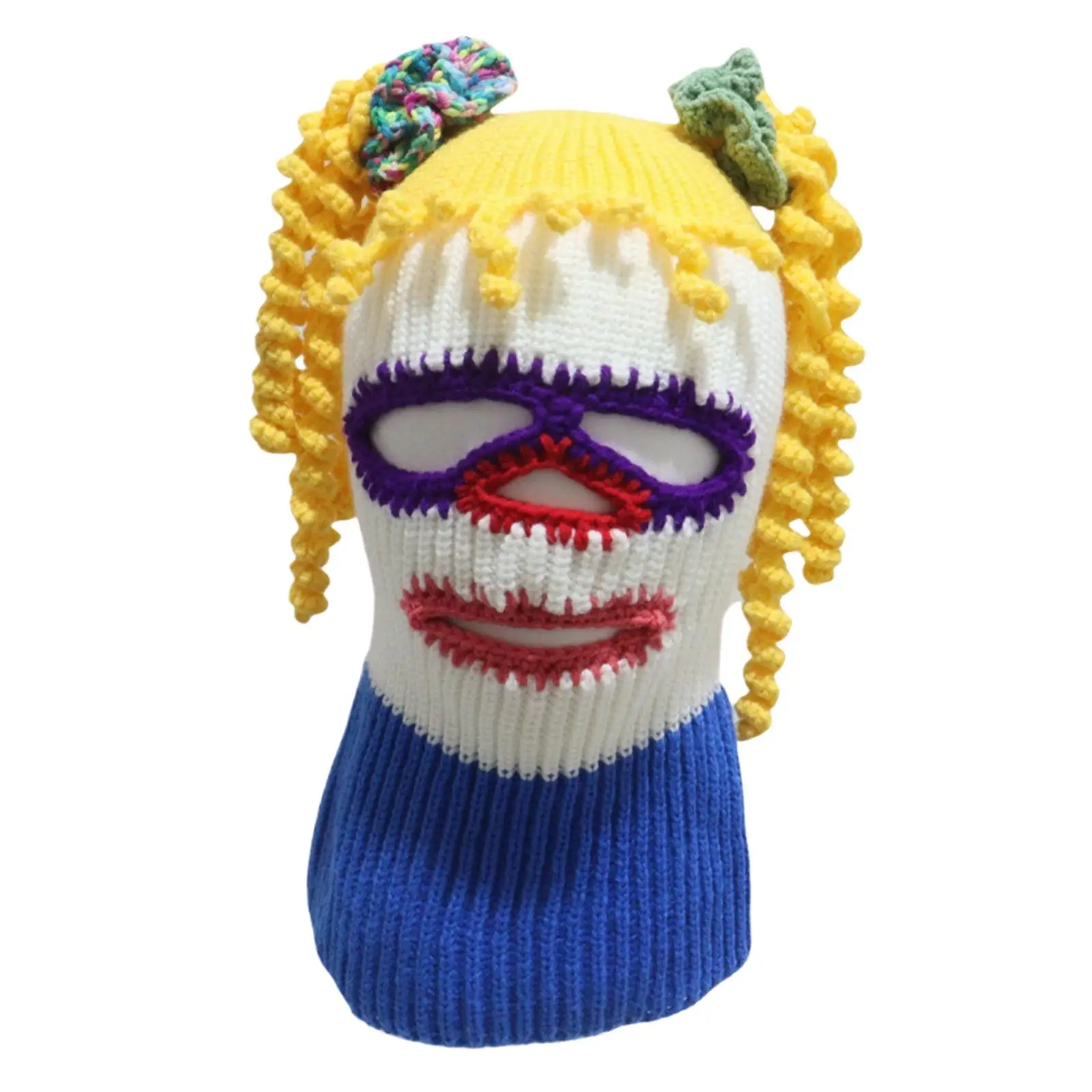Halloween Knitted Hat Crochet Clown Hat for Skiing Hiking Party Favors Christmas
