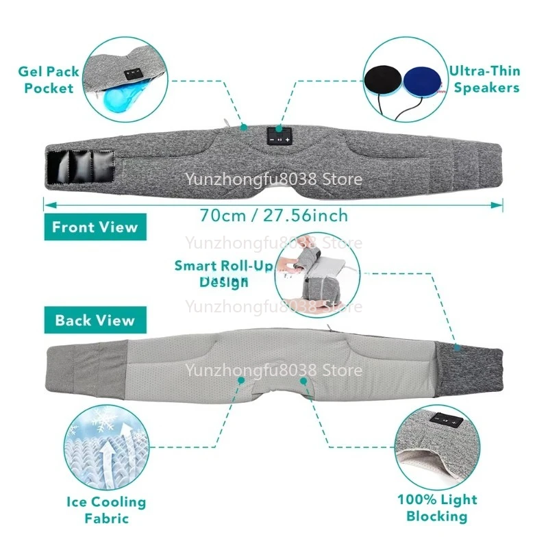 Bluetooth Sleeping Mask Headset 35 Hours Game Time Sleeping Eye Mask with Soft Thin Speaker Eye Health Products view 5