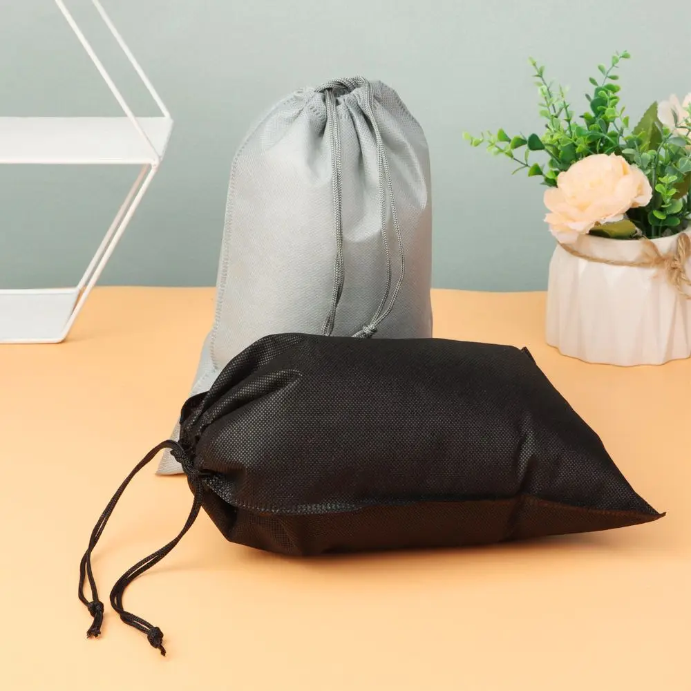 Storage Pouch Dust-proof Clothing Organizer Travel Pocket Storage Bag Non-woven Shoes Storage Drawstring Bags