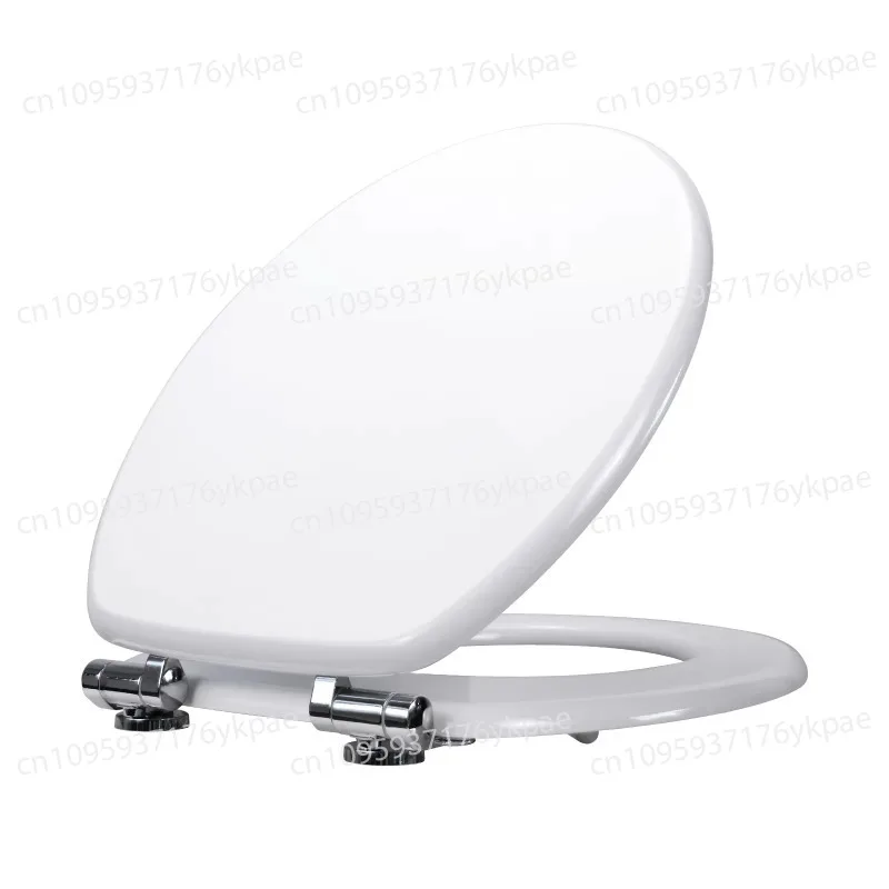 MDF Toilet Seat White Wooden Toilet Lid with Soft Closing Hinge