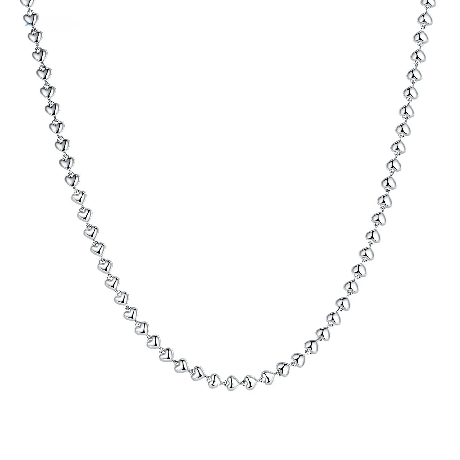 

Gazing JewelryS925 Sterling Silver Women's Necklace Plated with 18K White Gold, Adjustable Chain, Engagement/Wedding Jewelry