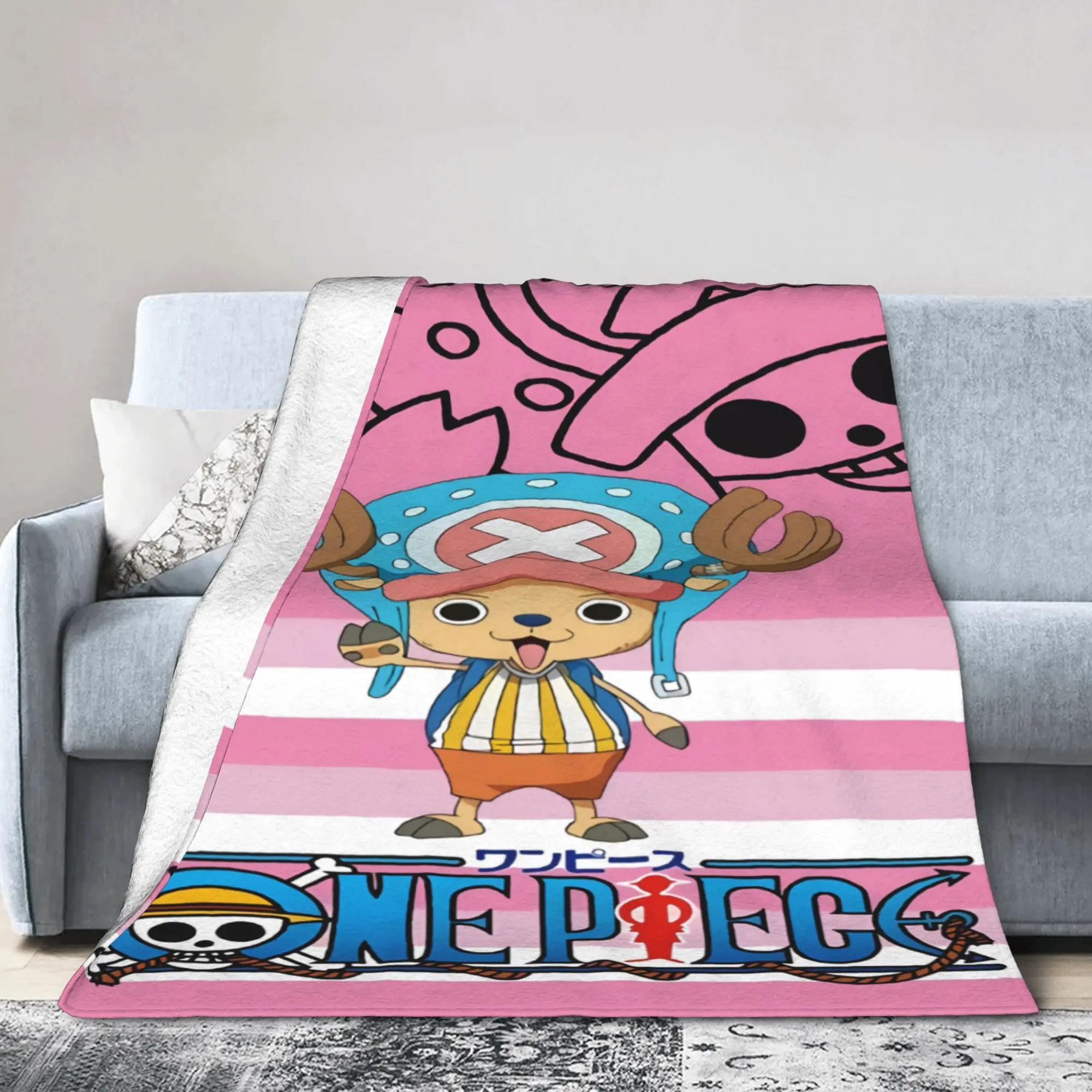 Custom Chopper Janpan Anime Blanket 3D Printed Soft Flannel Fleece Warm Japan Throw Blankets for Travel Bedroom Sofa Bedspreads