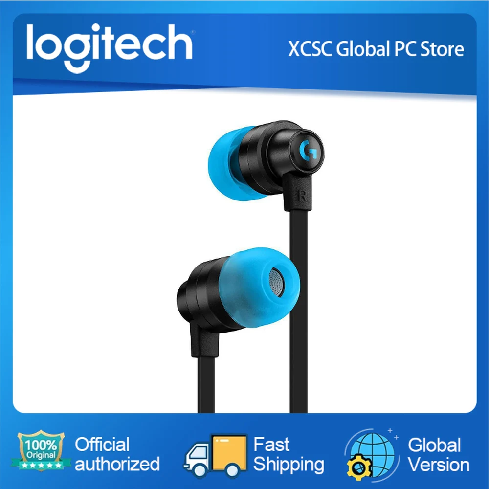 

Original Logitech G333 Gaming Headset 3.5mm In-Ear Wired Stereo Headphones with HD Microphone for Laptop PC Gaming LOL Earphone