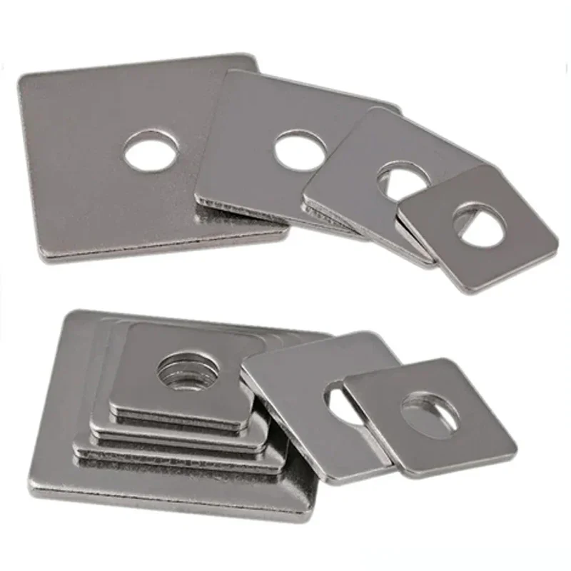 Square Flat Washer 304 Stainless Steel M3 M4 M5 M6 M8 High-Quality Square Flat Washer Plate Flat Washer DIN436