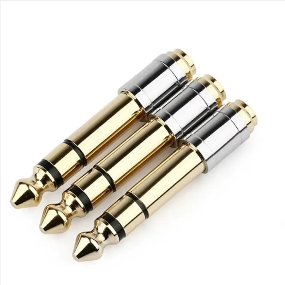 

Adapter 3.5 To 6.35 Audio Adapter Gold Copper Jack Converters Consumer Electronics Electric Pianos