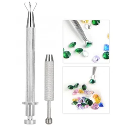 1pcs 4 Claws Beads Holder Pick-up Tool Diamond Gems Prong Holder Tweezer Catcher Grabber Body Tattoo Piercing Sprinkle Pen Tool