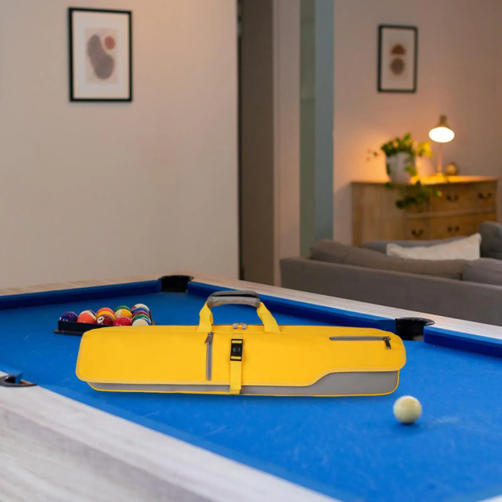 

Shockproof Billiard Cue Case Box Organizer Oxford Cloth Pool Stick Holder for Cue Chalk Gloves Towel Storage