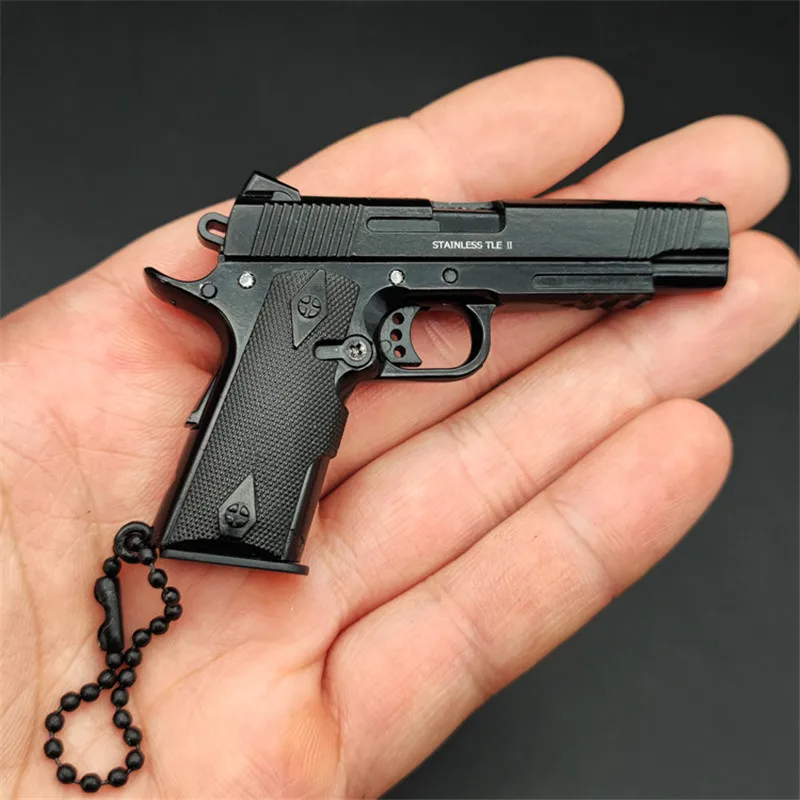 1:3 Alta Qualidade KIMBER 1911 Metal Modelo Gun Chaveiro Toy Gun Miniatura Liga Pistola Coleção Brinquedo Presente pingente