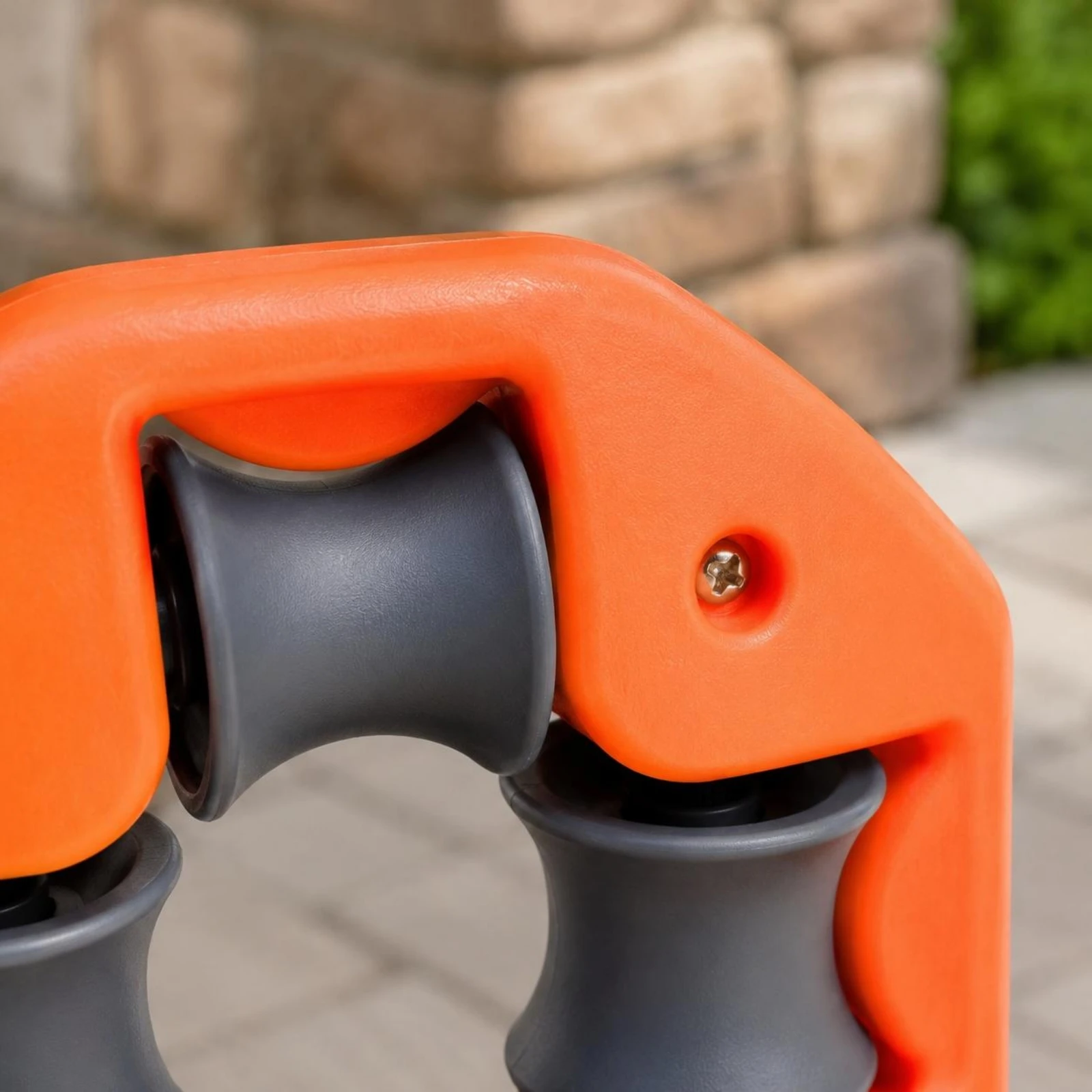 Wall-Mounted Hose Guide Mounting Holes Garden Hose Guide Orange Outdoor Tool