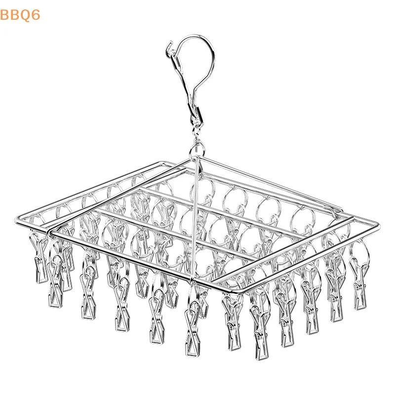 *1Pcs Metal Windproof Clothespin Laundry Hanger Clothesline Dryer Bra Towel Rack Clothes Airer Peg Hook Drying Sock