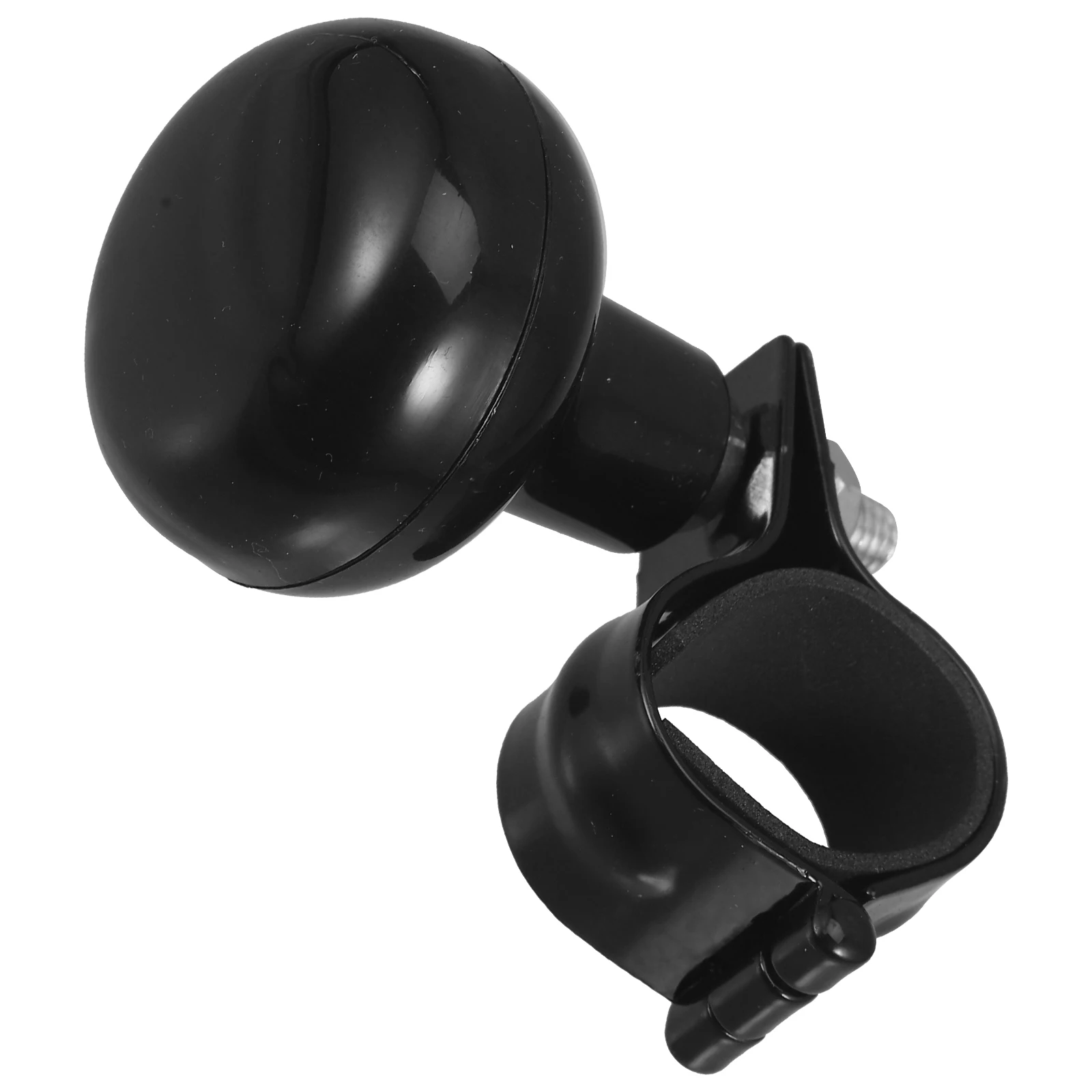 

1pcs Steering Wheel Knob Black Car Degree Rotatable Spinner Rubber Pad Easy Install No Tools Required