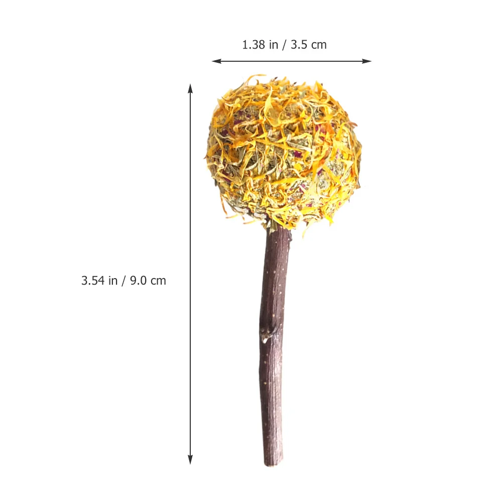 

9Pcs Animal Dental Care Grass Ball Lollipop Natural Chewing Sticks for Hamster Rabbit Bunny Guinea Pig Teeth Health