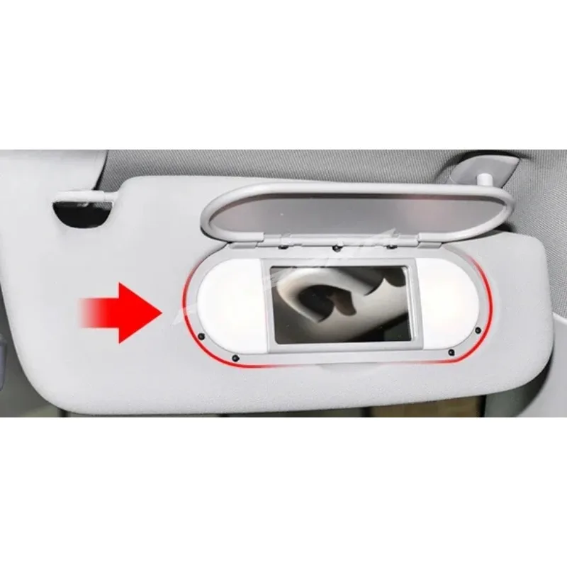 Figzero Black Gray Front Sunshade Makeup Mirror Shell for BMW Mini F55 F56 2015 2016 2017 2018 2019 2020 2021 2022