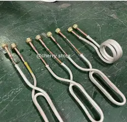 Elliptic shape Induction heating coil Box heating copper rings welding brazing induction head induction coil