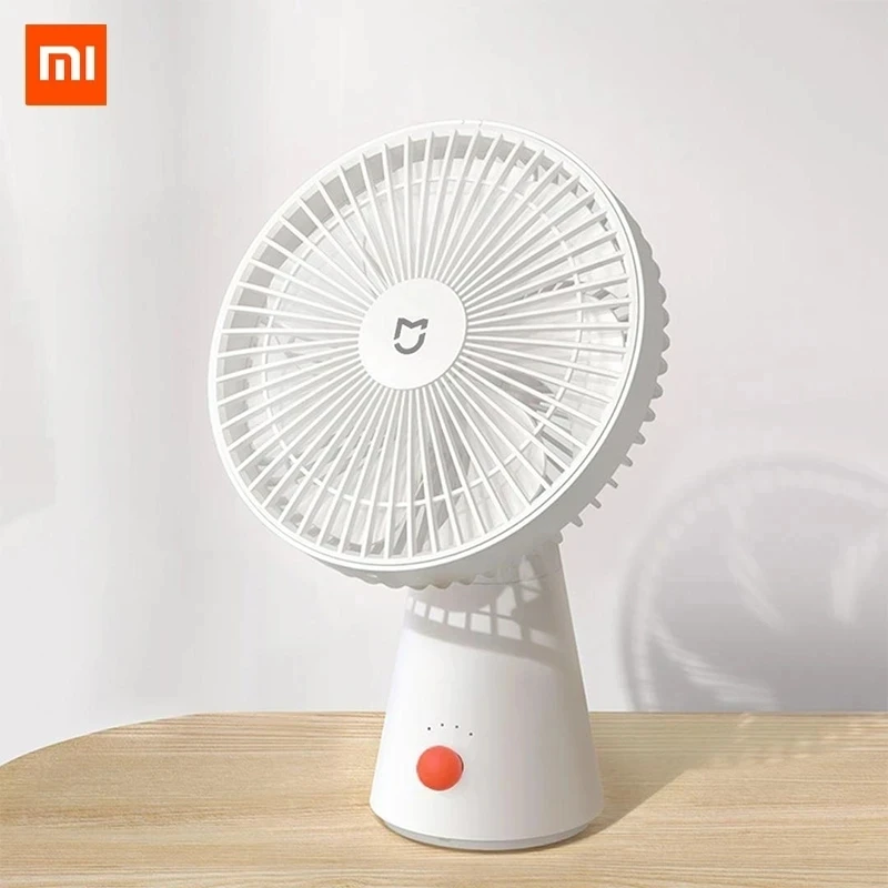 

Xiaomi Mijia Portable Fan Desktop 2 in 1 USB Rechargeable Handheld Mini Electric Fans Air Cooling 4 Gears Natural Wind