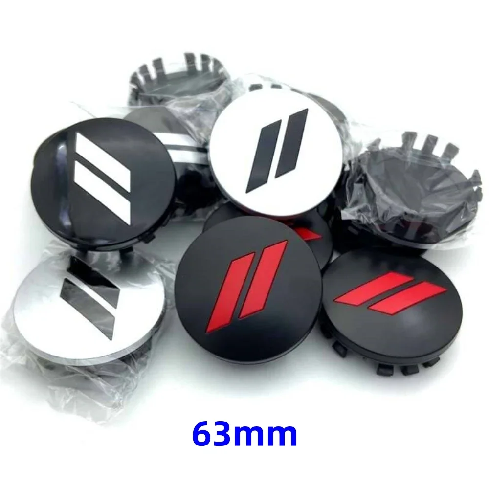 4pcs x 63mm Car Logo Wheel Center Hub Caps Rim Cover Emblem Sticker for Dodge Charger Challenger Hell Cat SRT for Chrysler 300C