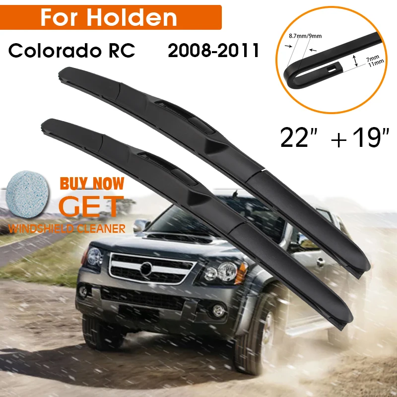 

Car Wiper Blade For Holden Colorado RC 2008-2011 Windshield Rubber Silicon Refill Front Window Wiper 22"+19" LHD RHD Accessories