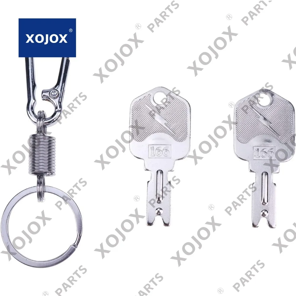 Xojox ZTUOAUMA 10X llaves de encendido 166 para Clark Yale Hyster Komatsu Gradall Gehl Crown 186304 51335040 A214062 1430 Hyster
