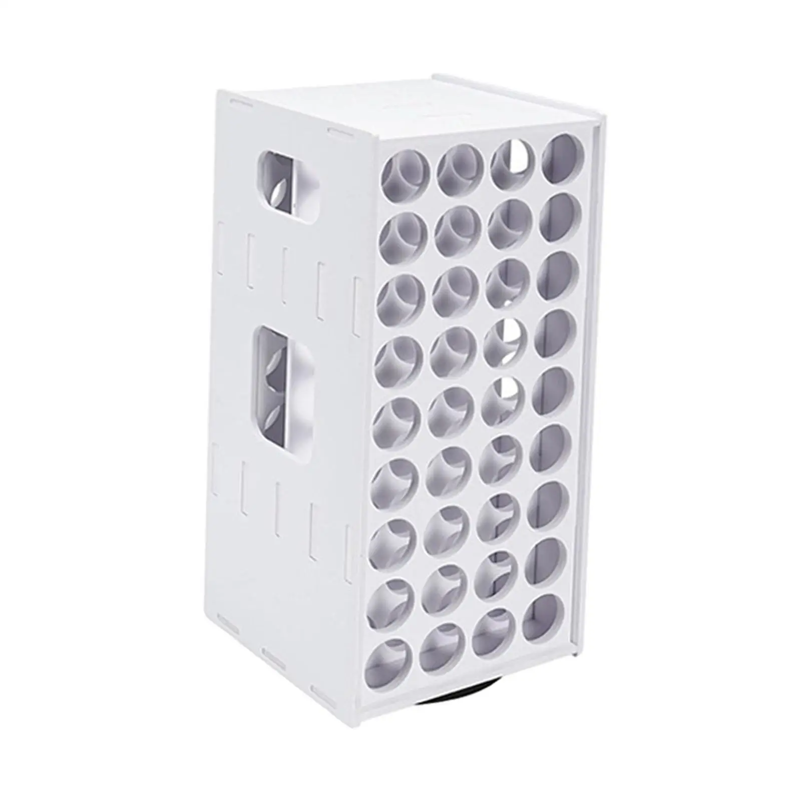72 Holes Craft Paint Storage Organizer Desk Stand Rotating Artist Practical Space Saving with Handle Holes Paint Rack Holder