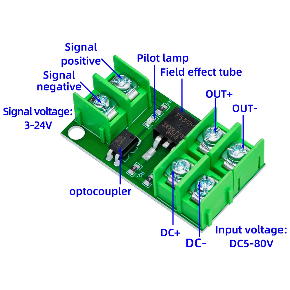 لوحة تحكم بمفتاح إلكتروني EGBO ، وحدة تجنب النبض ، يتم التحكم فيها بالتيار المستمر ، MOSFET ، Optocoupler ، 1-10