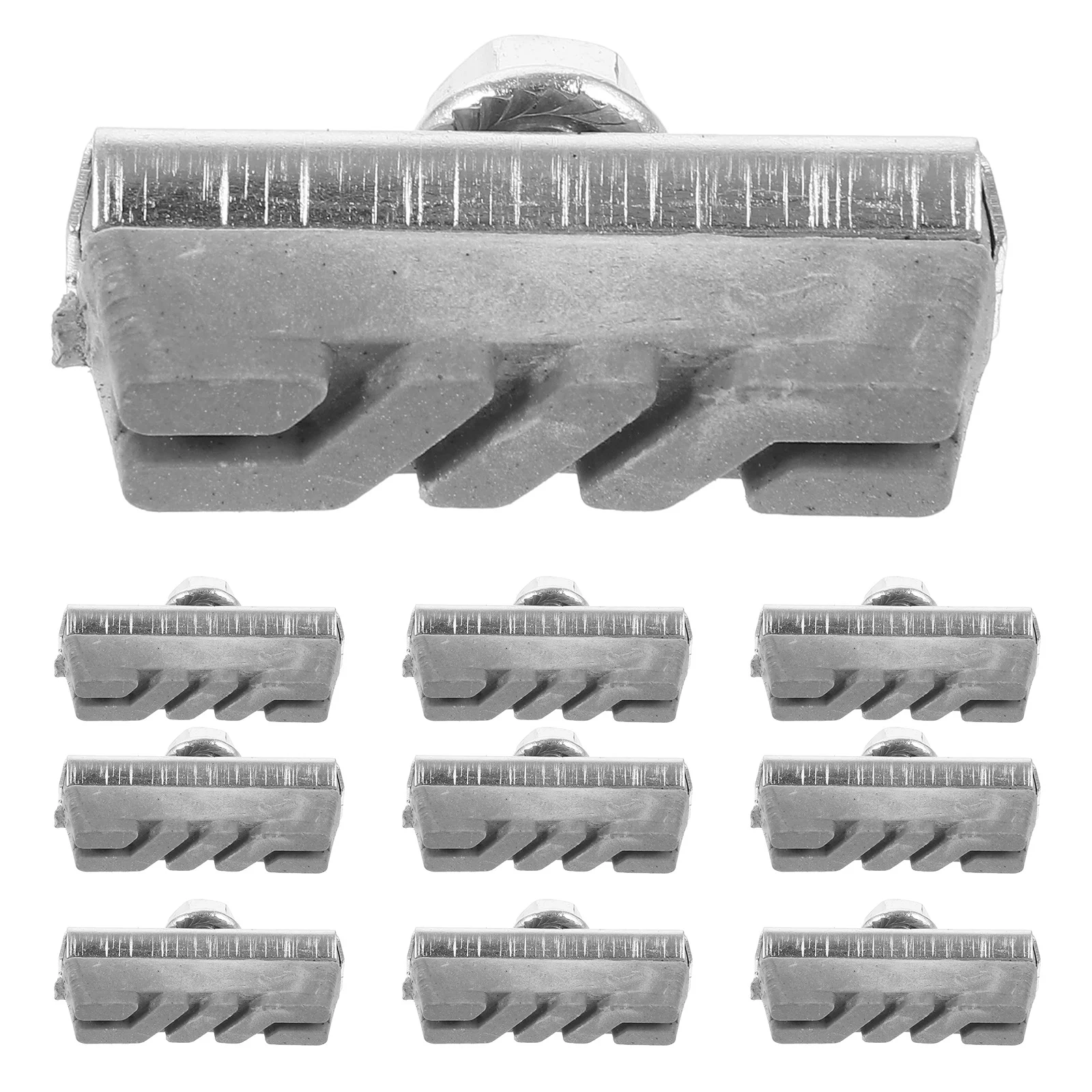 10 قطعة منصات الفرامل المعدنية المطاطية طويلة الأمد مقاومة للاهتراء أدوات الكبح الدراجة لممارسة الدراجة الجبلية منصات الفرامل المهنية